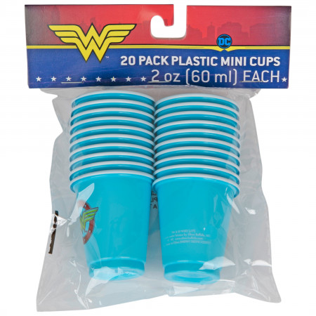 Wonder Woman Stars Logo 2oz Party Cups 20 Pack